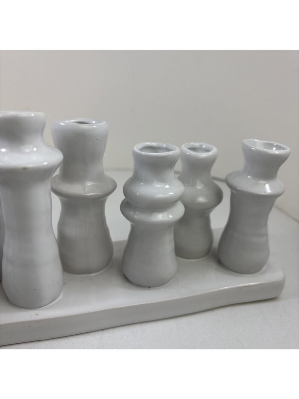 Bloomingville Stoneware Multi Vase 8 Sections White Ah2448 10.5” - Picture 2 of 6